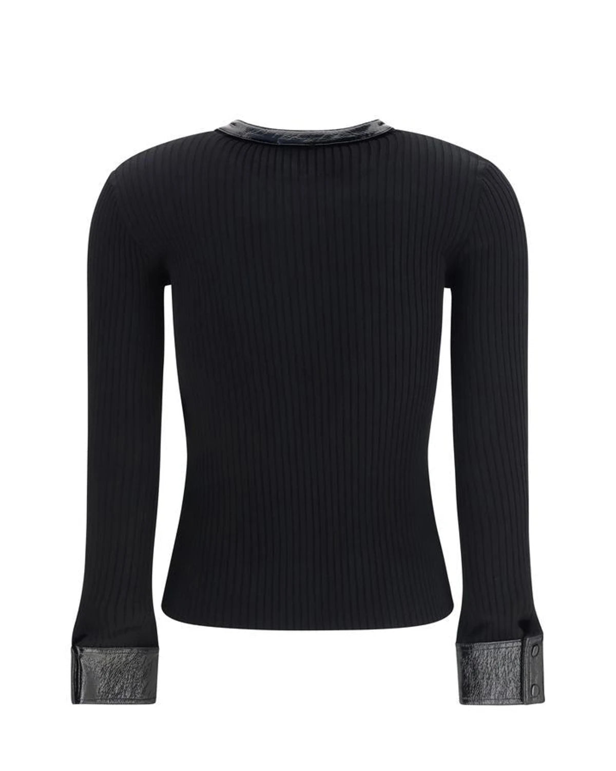 Courrèges Cardigan in black, Viscose — view 2