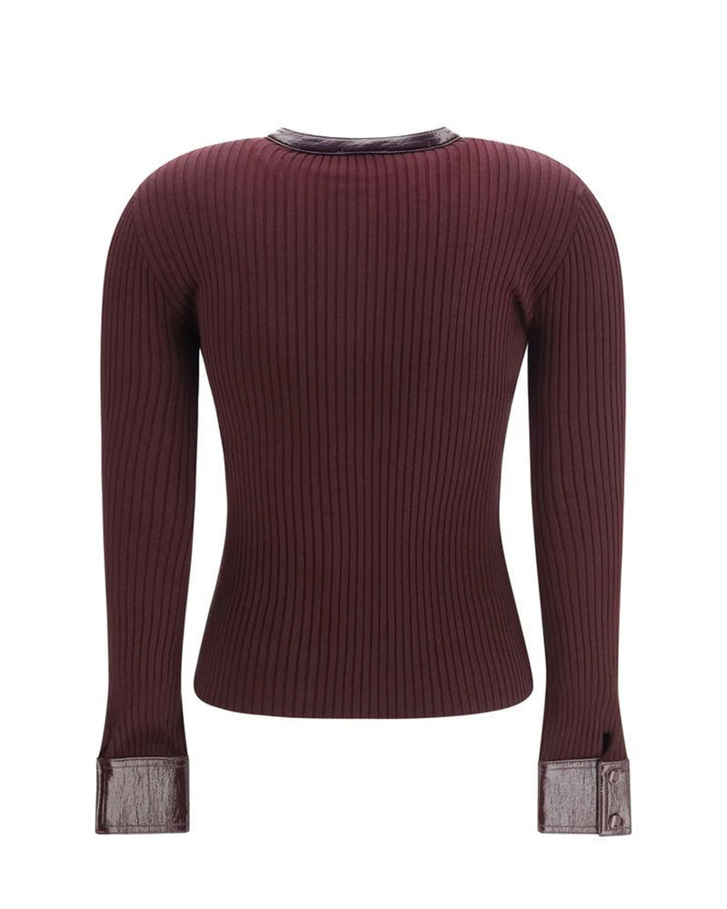 Courrèges Cardigan in red, Viscose — view 2