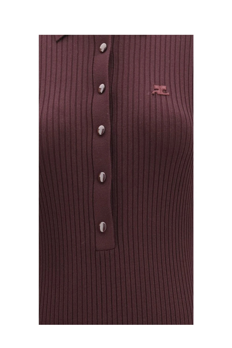 Courrèges Dresse in purple, Viscose — view 3