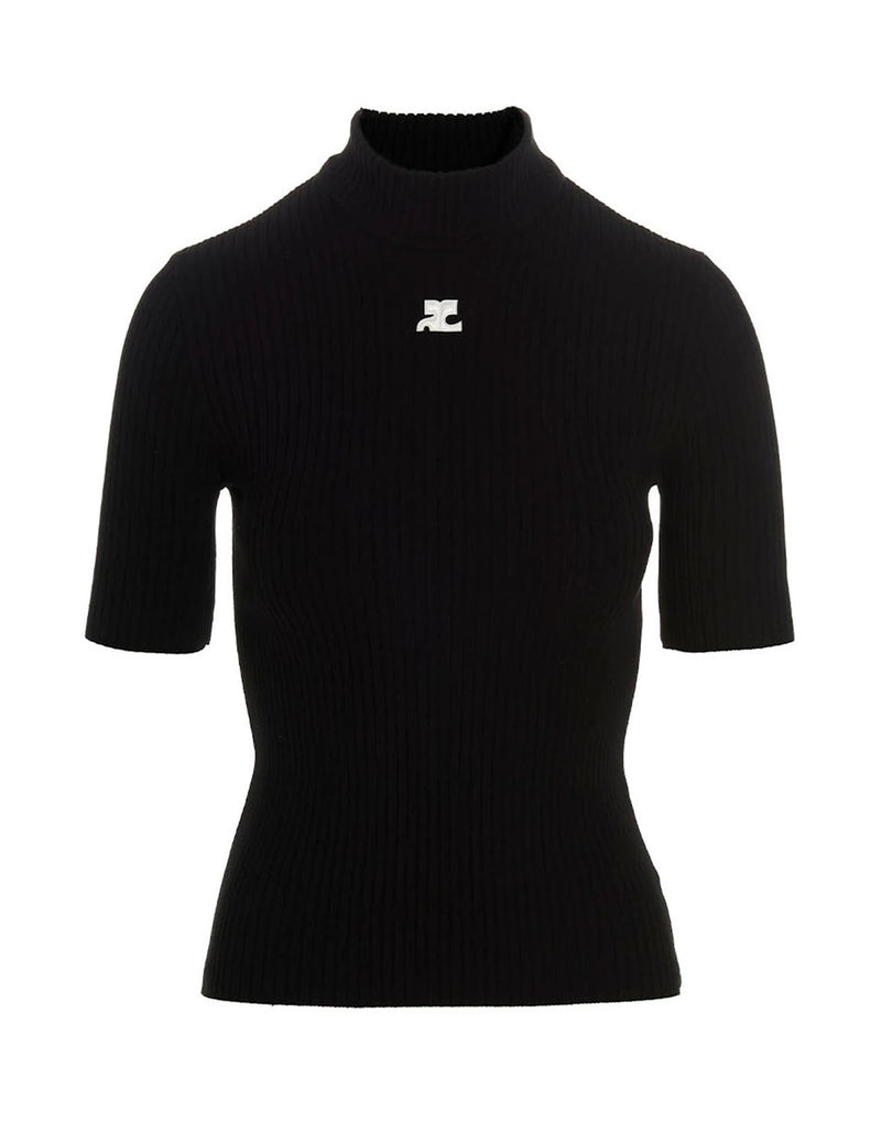 Courrèges Sweater in black, Viscose
