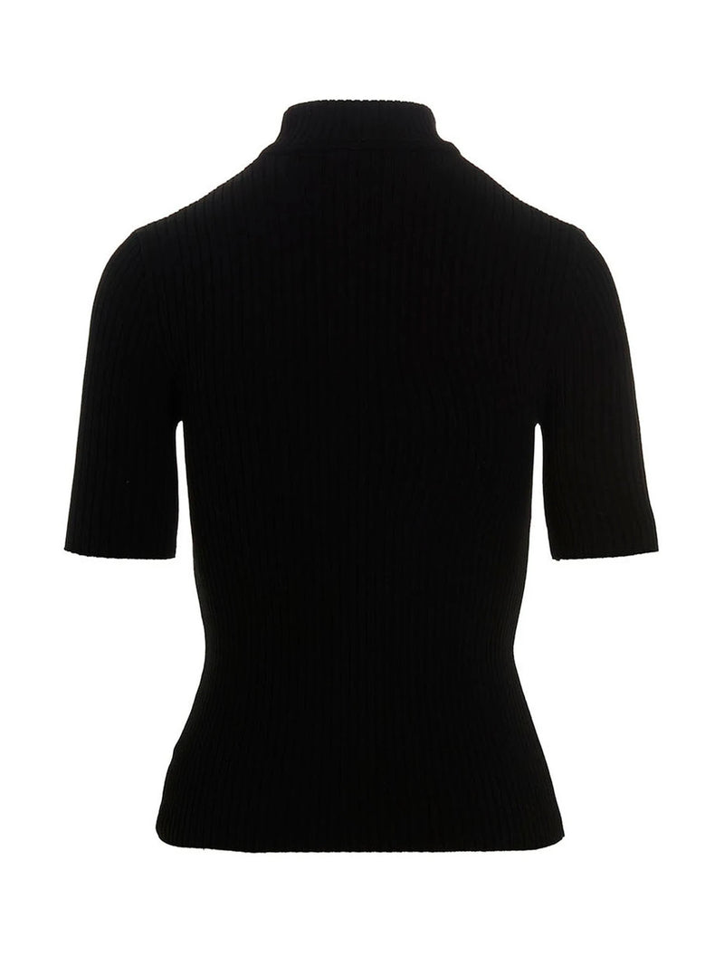 Courrèges Sweater in black, Viscose — view 2