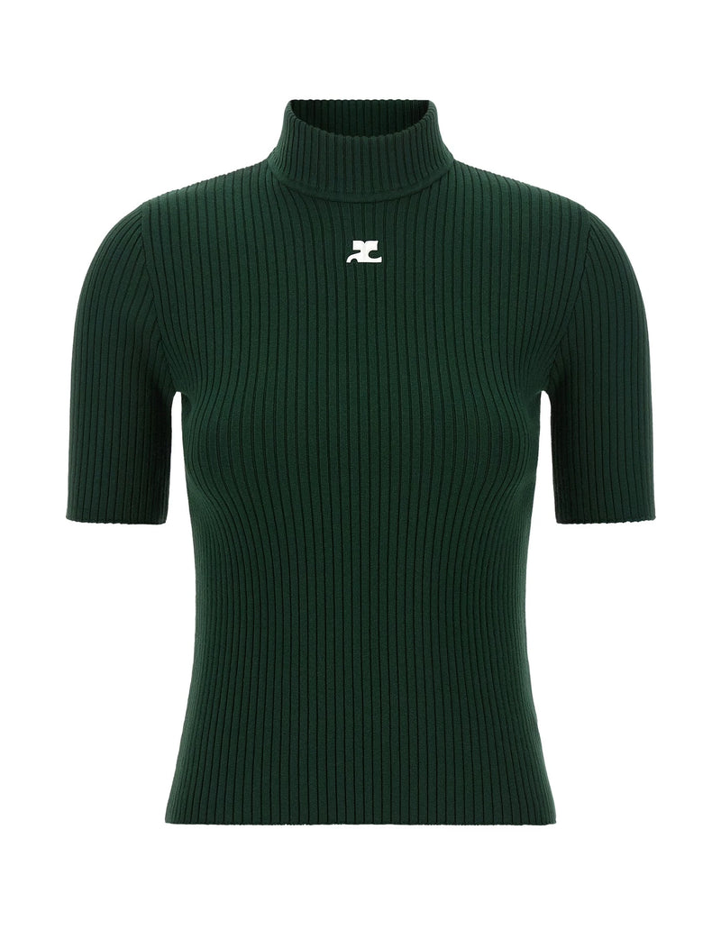 Courrèges Sweater in green, Viscose