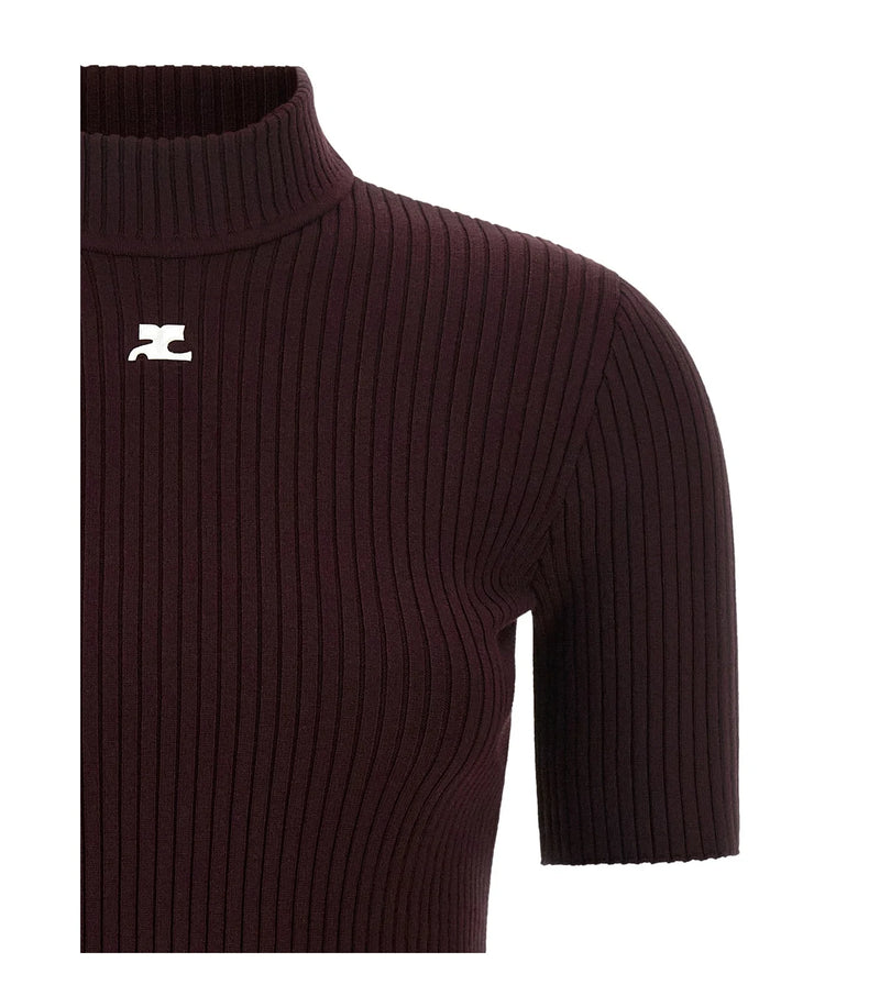 Courrèges Sweater in red, Viscose — view 3