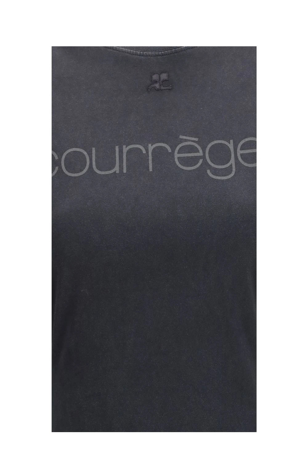 Courrèges T-Shirt in black, Cotton — view 3