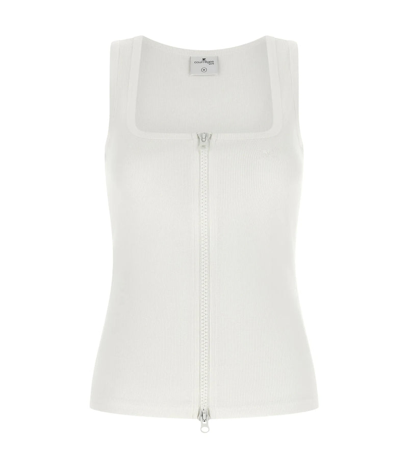 Courrèges T-Shirt in white, Cotton