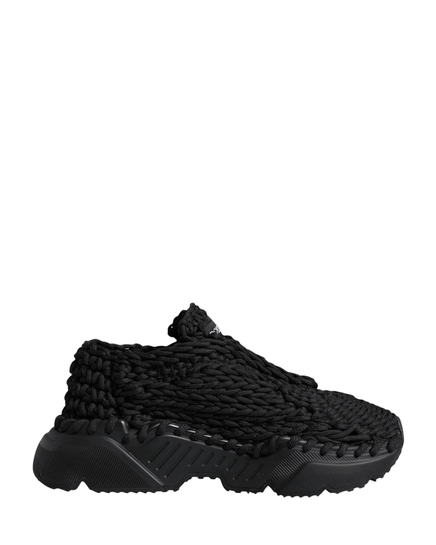 Dolce & Gabbana Black Knitted Daymaster Sneakers Shoes Sneakers