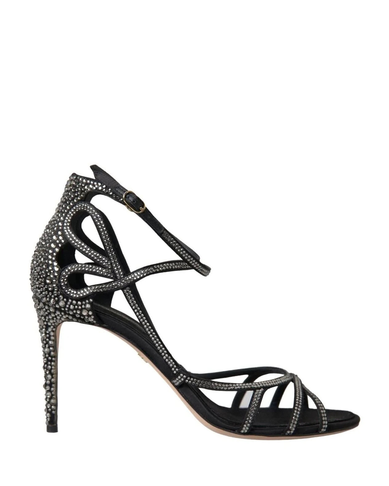 Dolce & Gabbana Satin Rhinestone Stiletto Heel Heels