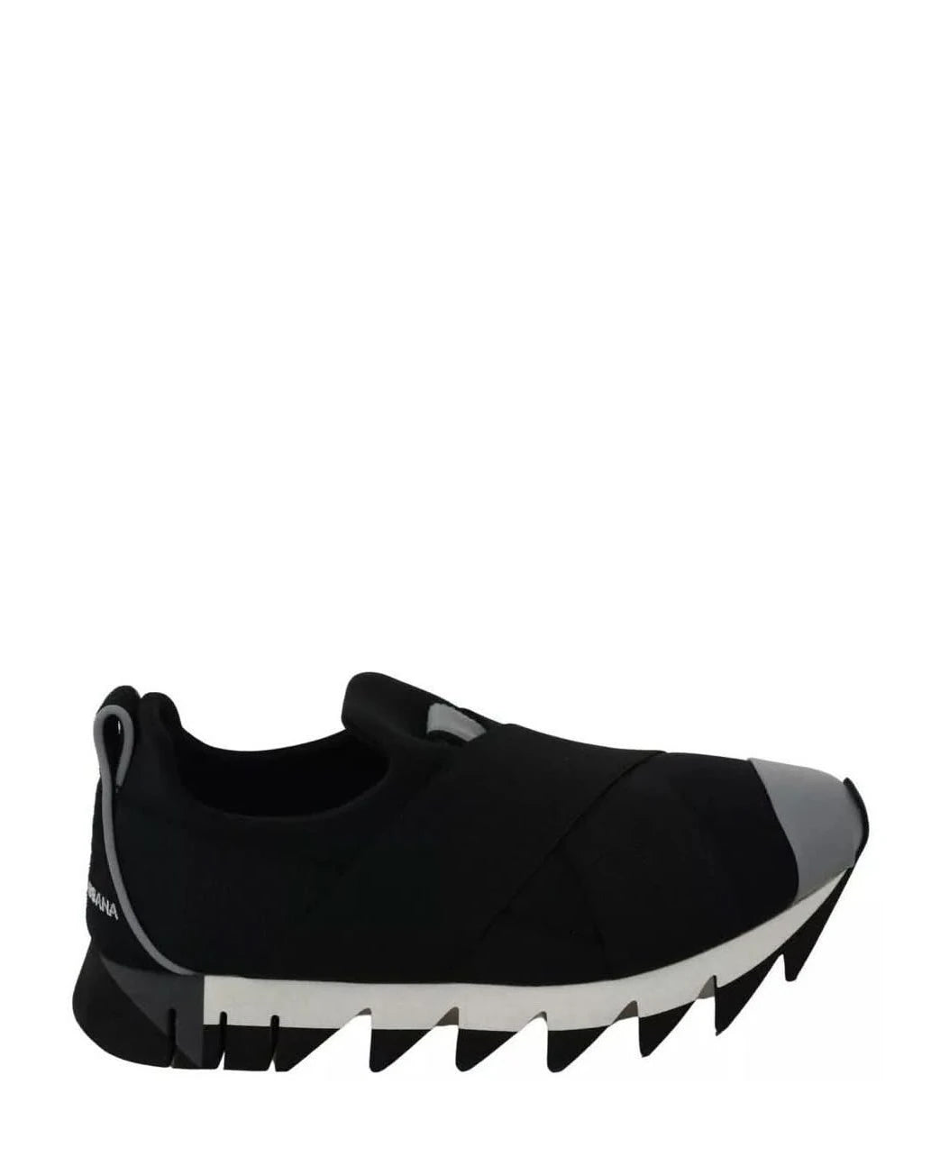 Dolce & Gabbana Black Shark Neoprene Stretch Sneakers Shoes Sneakers