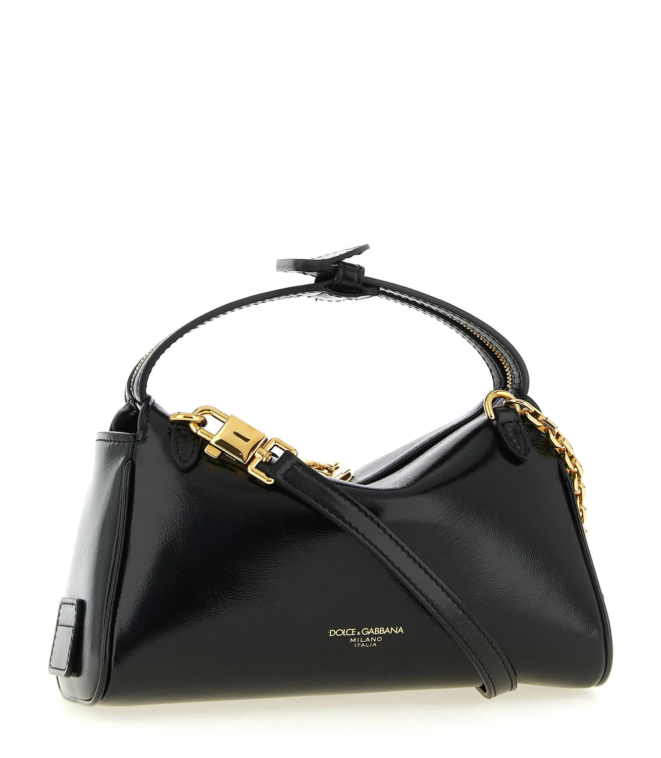 Dolce & Gabbana Baguette Handbag in black, Calfskin Leather — view 2