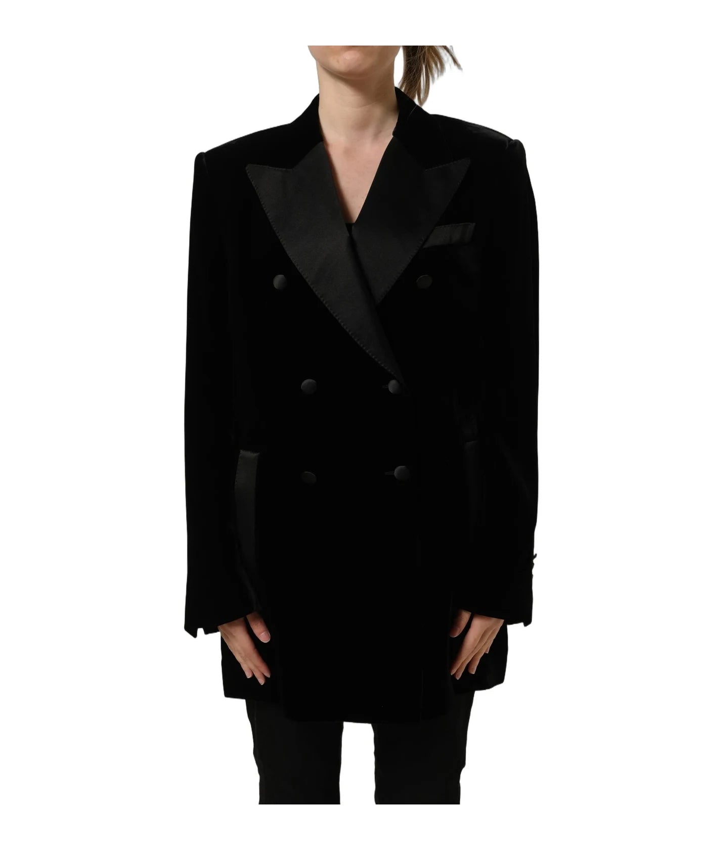 Dolce & Gabbana Bolero Jacket in black, Nylon Nylon — view 2
