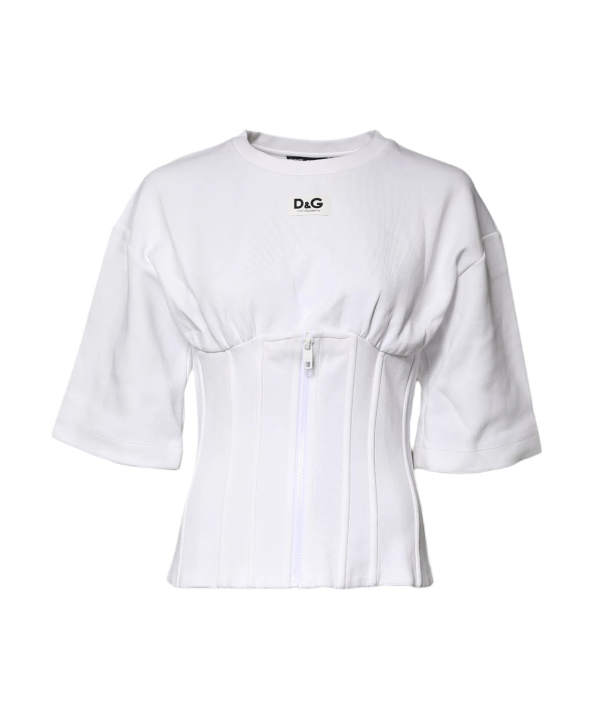 Dolce & Gabbana Corset Top in white, Cotton — view 7