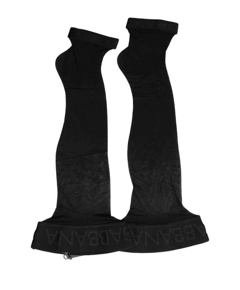 Dolce & Gabbana Crew Sock in black, Nylon — view 2