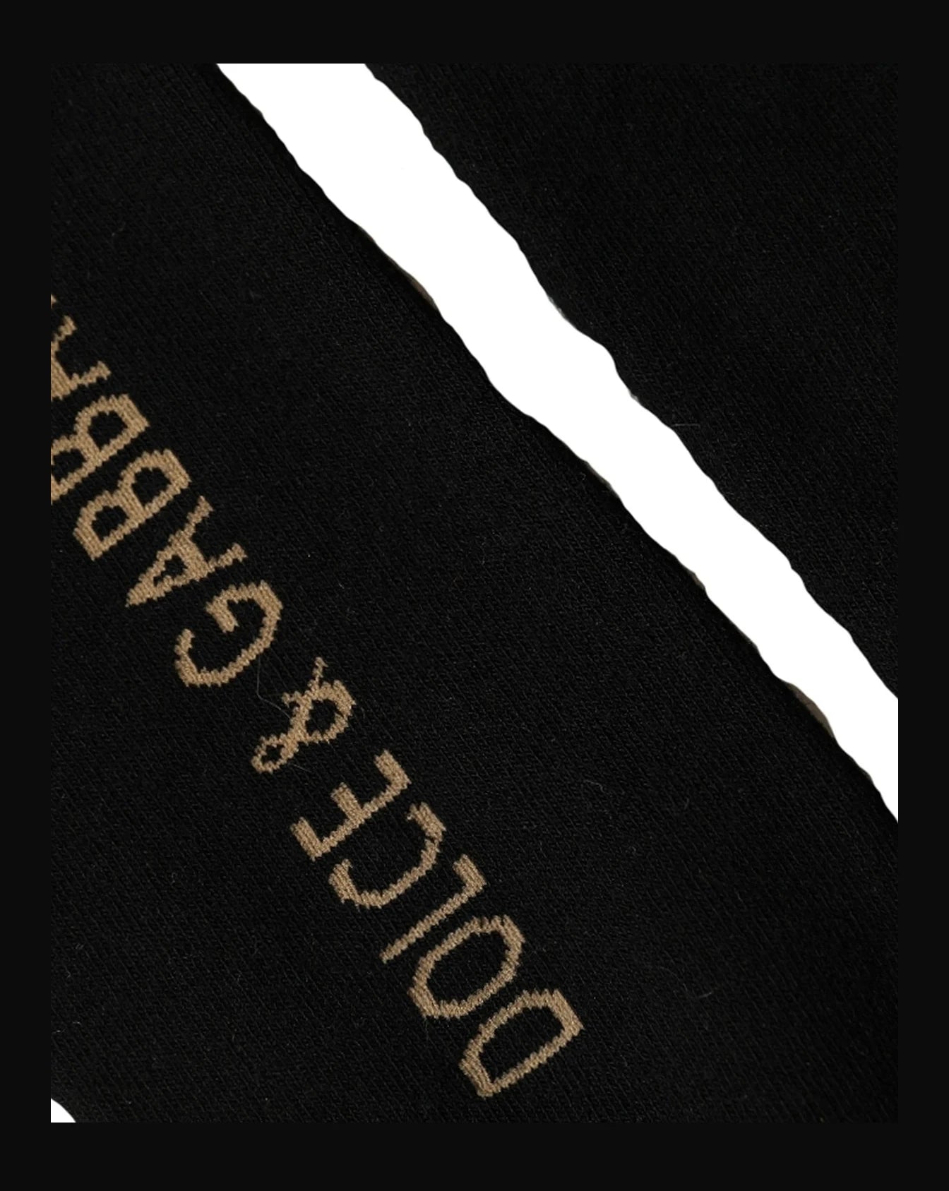 Dolce & Gabbana Crew Sock in black, Virgin Wool