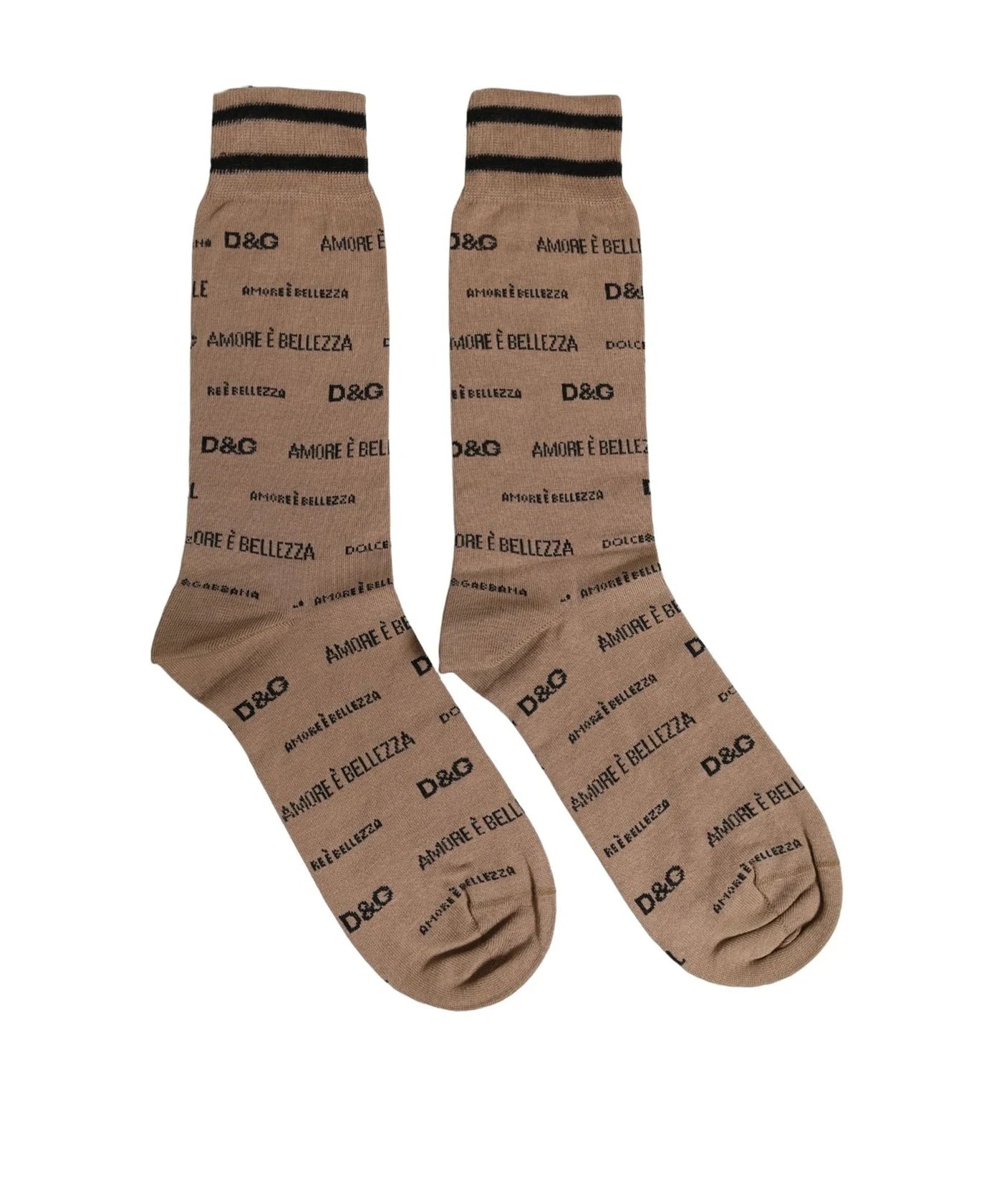 Dolce & Gabbana Crew Sock in brown, Cotton — view 4
