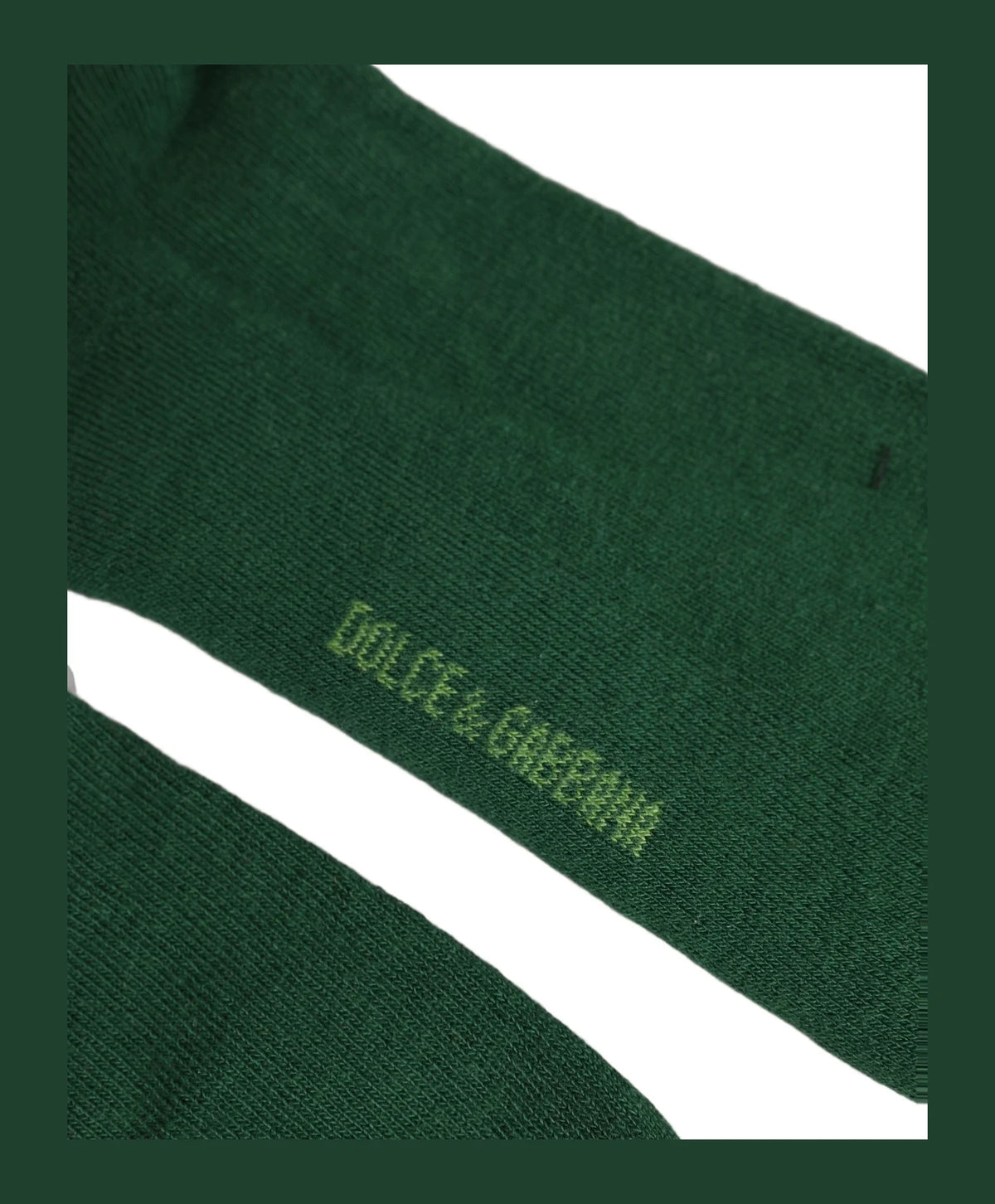 Dolce & Gabbana Crew Sock in green, Cotton — view 6