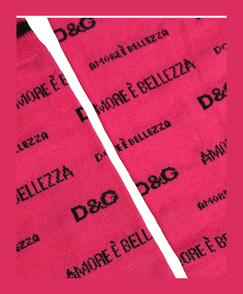 Dolce & Gabbana Crew Sock in pink, Cotton