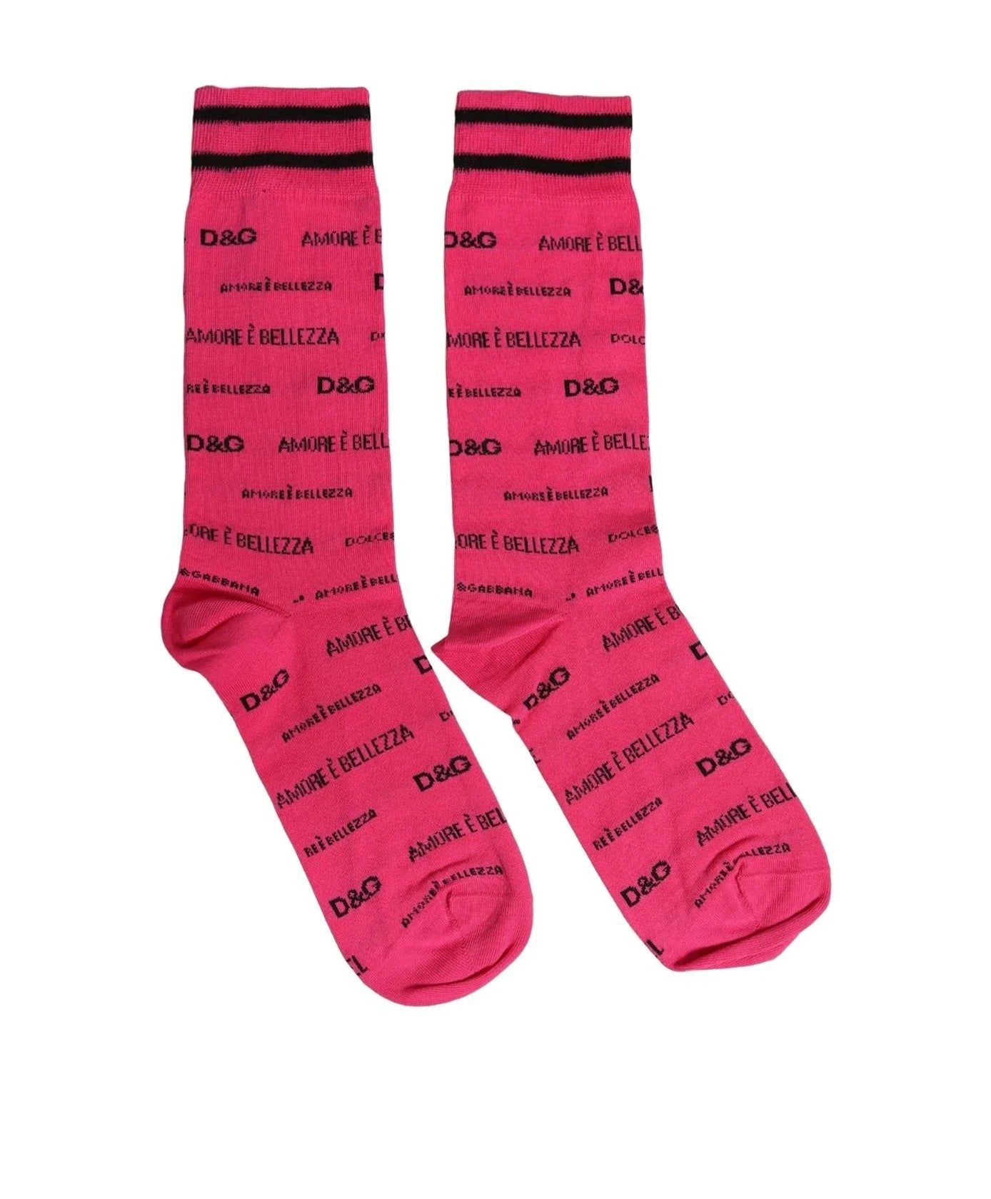 Dolce & Gabbana Crew Sock in pink, Cotton — view 3