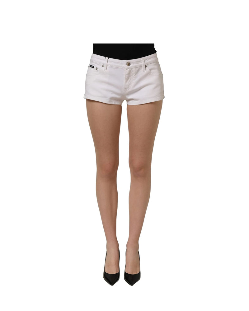 Dolce & Gabbana Denim Short in white, Cotton — view 2