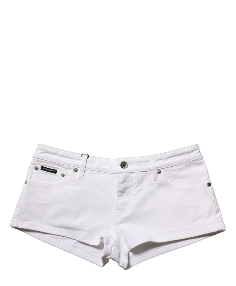 Dolce & Gabbana Denim Short in white, Cotton — view 6