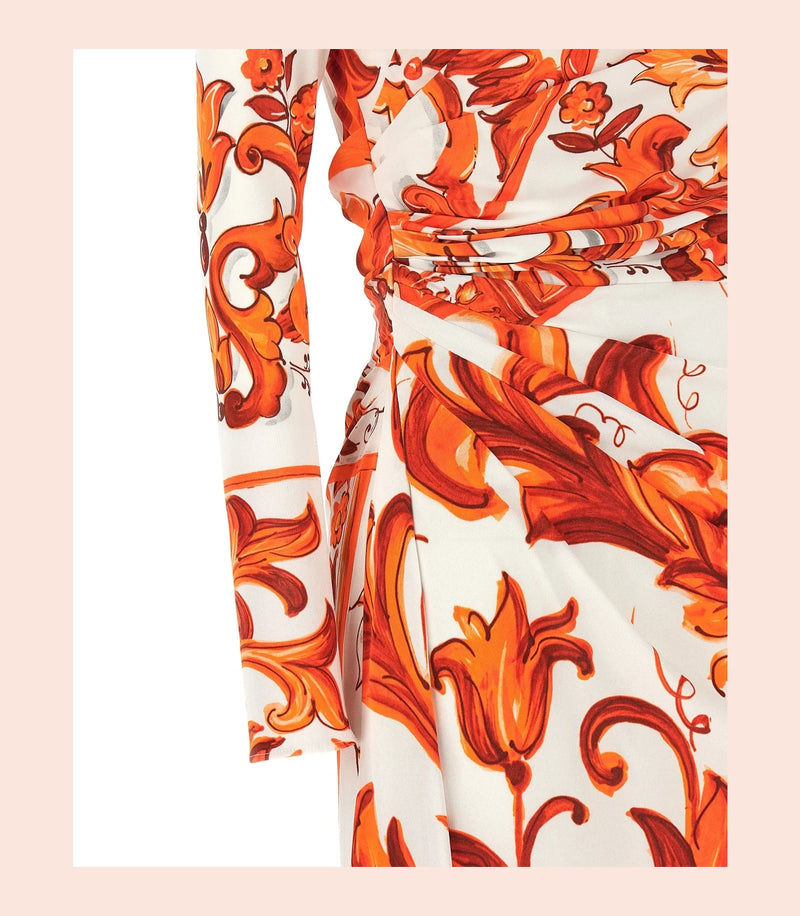 Dolce & Gabbana Dresse in orange, Viscose — view 4