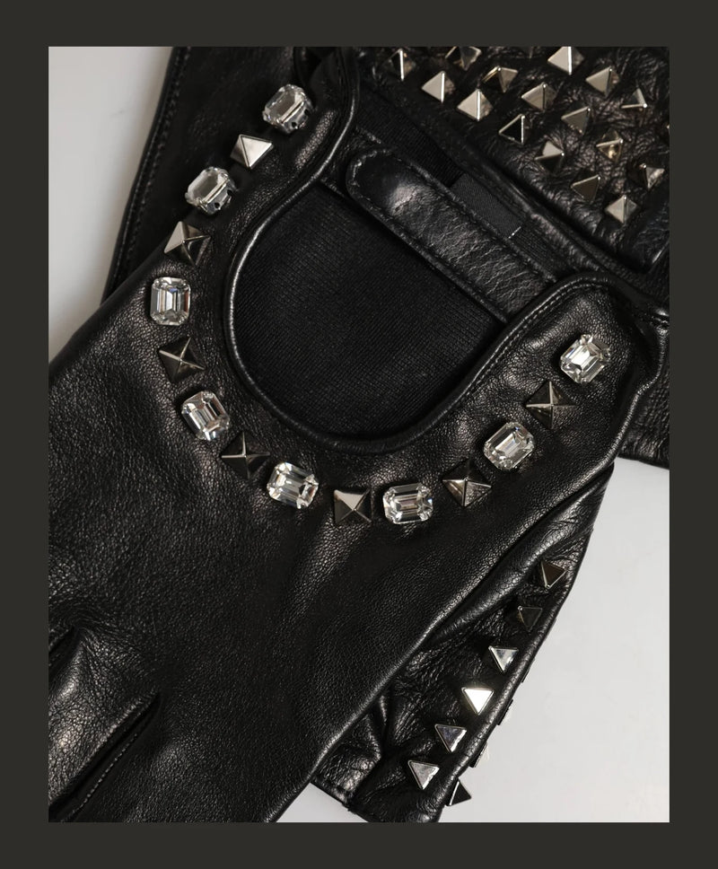 Dolce & Gabbana Gloves & Mitten in black, Genuine Leather — view 3
