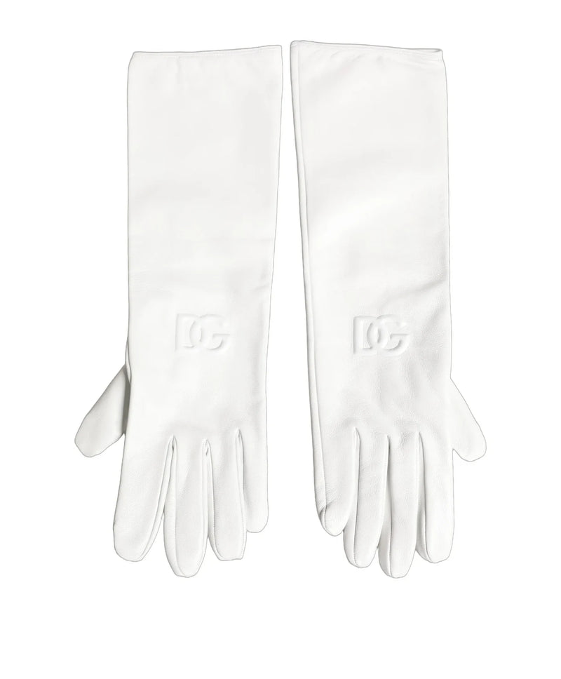 Dolce & Gabbana Gloves & Mitten in white, Genuine Leather