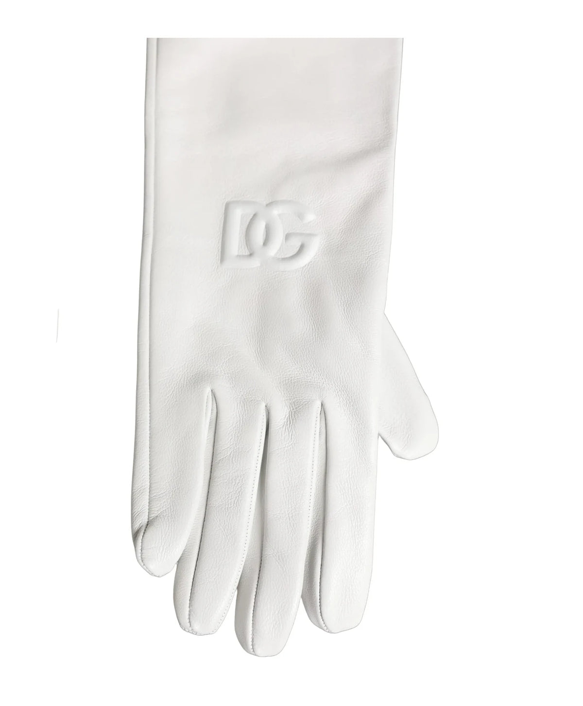 Dolce & Gabbana Gloves & Mitten in white, Genuine Leather — view 3