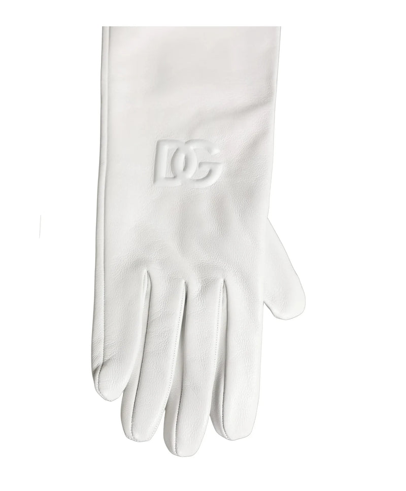 Dolce & Gabbana Gloves & Mitten in white, Genuine Leather — view 3