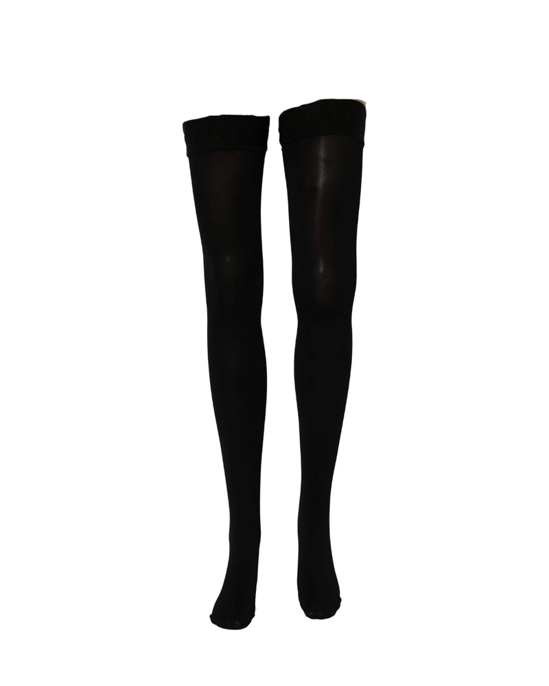 Dolce & Gabbana Hold Up Sock in black, Nylon — view 2
