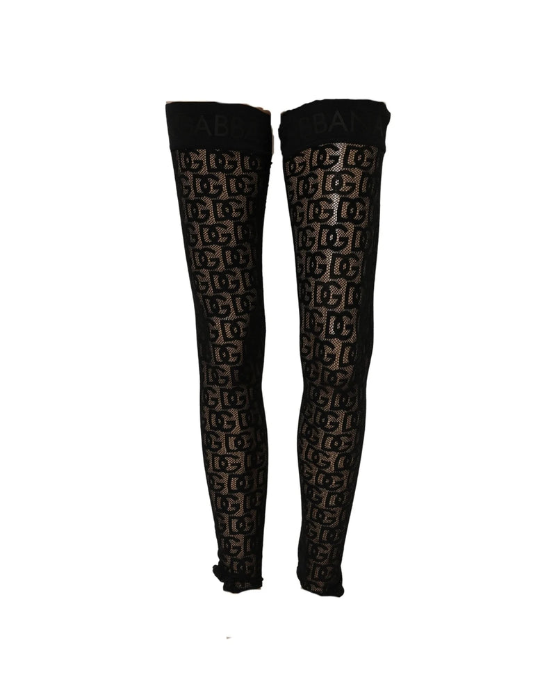 Dolce & Gabbana Hold Up Sock in black, Nylon — view 2