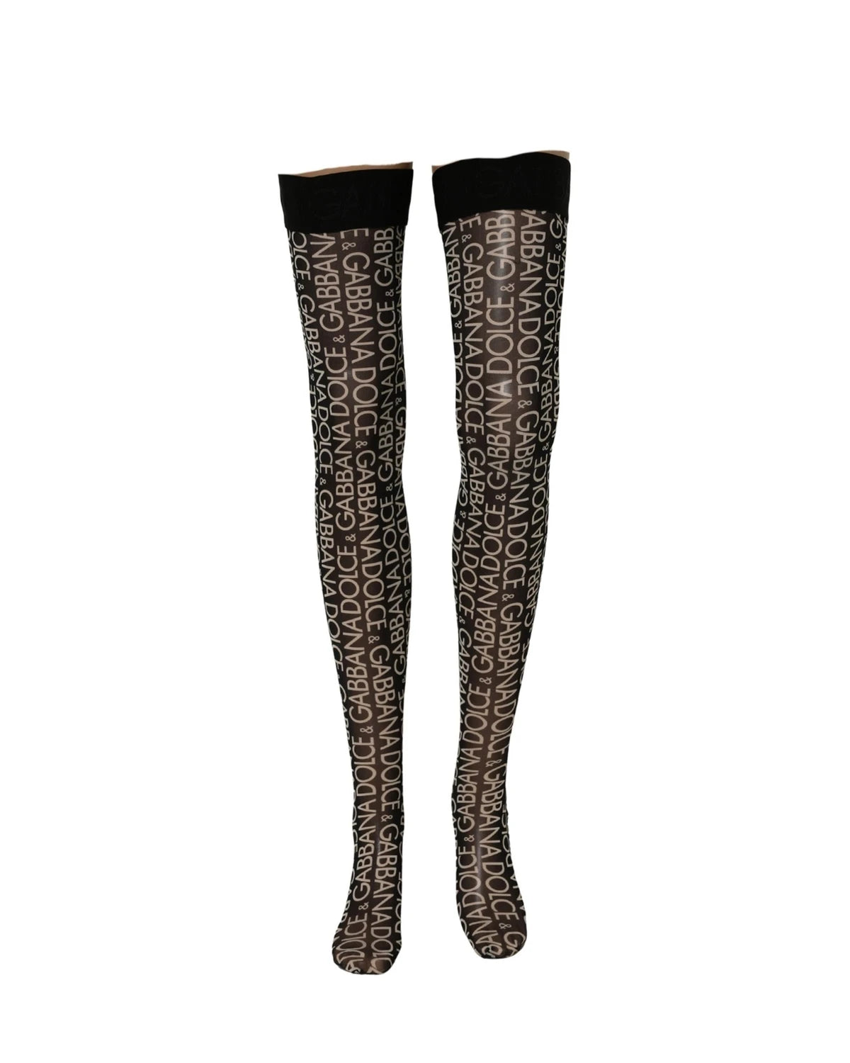 Dolce & Gabbana Hold Up Sock in black, Nylon — view 2