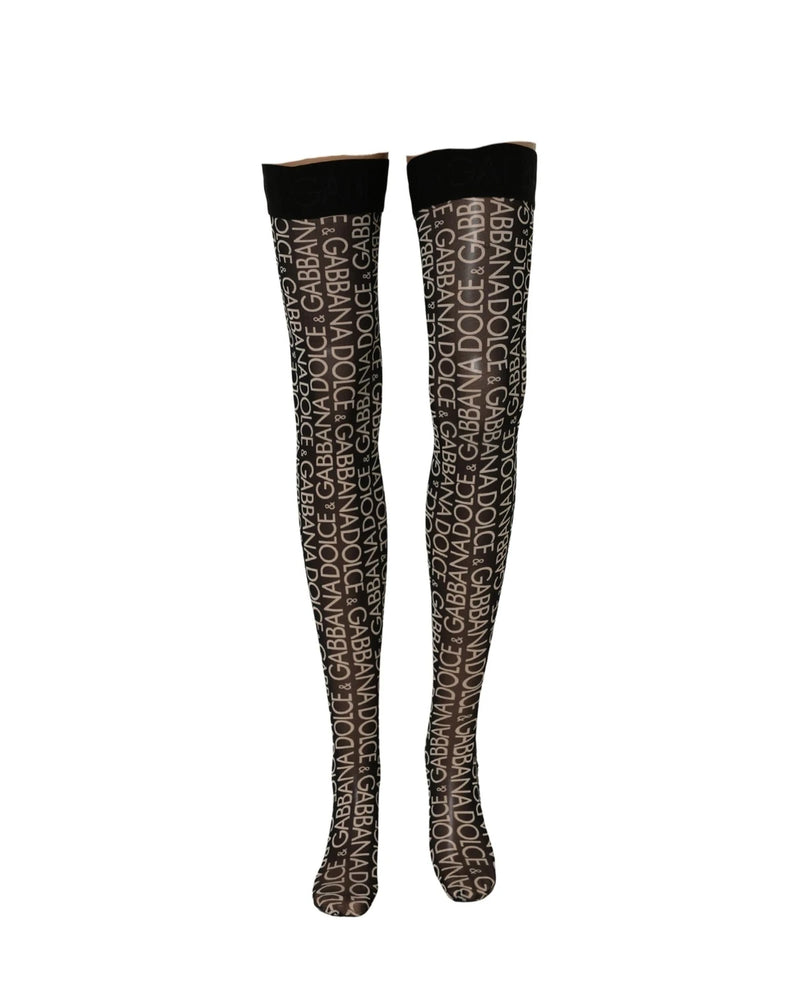 Dolce & Gabbana Hold Up Sock in black, Nylon — view 3