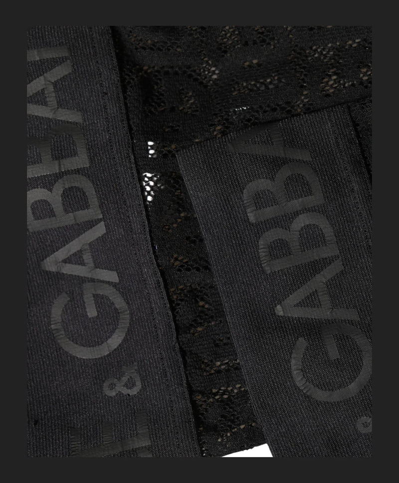 Dolce & Gabbana Hold Up Sock in black, Nylon — view 5
