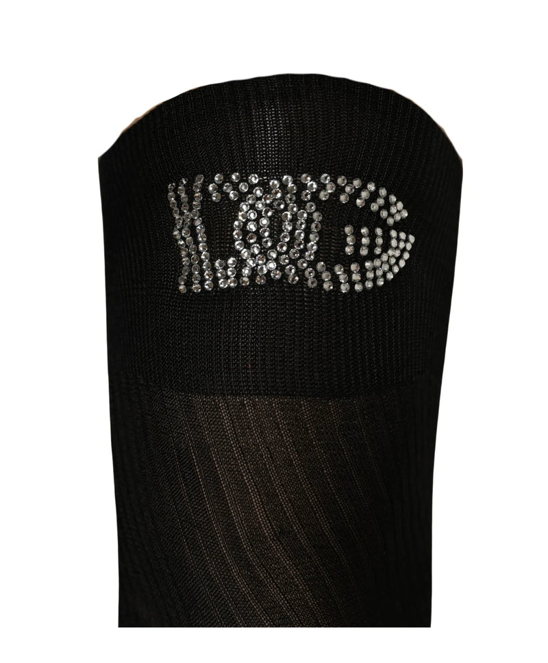 Dolce & Gabbana Hold Up Sock in black, Viscose — view 3