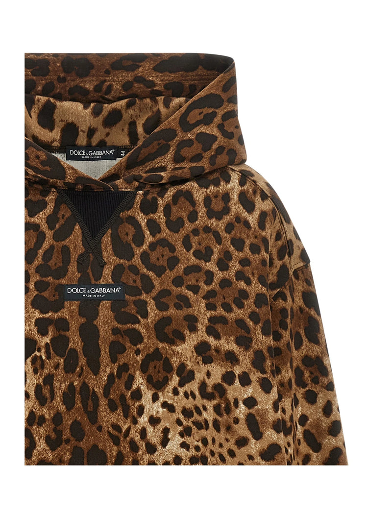 Dolce & Gabbana Hoodie in brown, Cotton — view 3