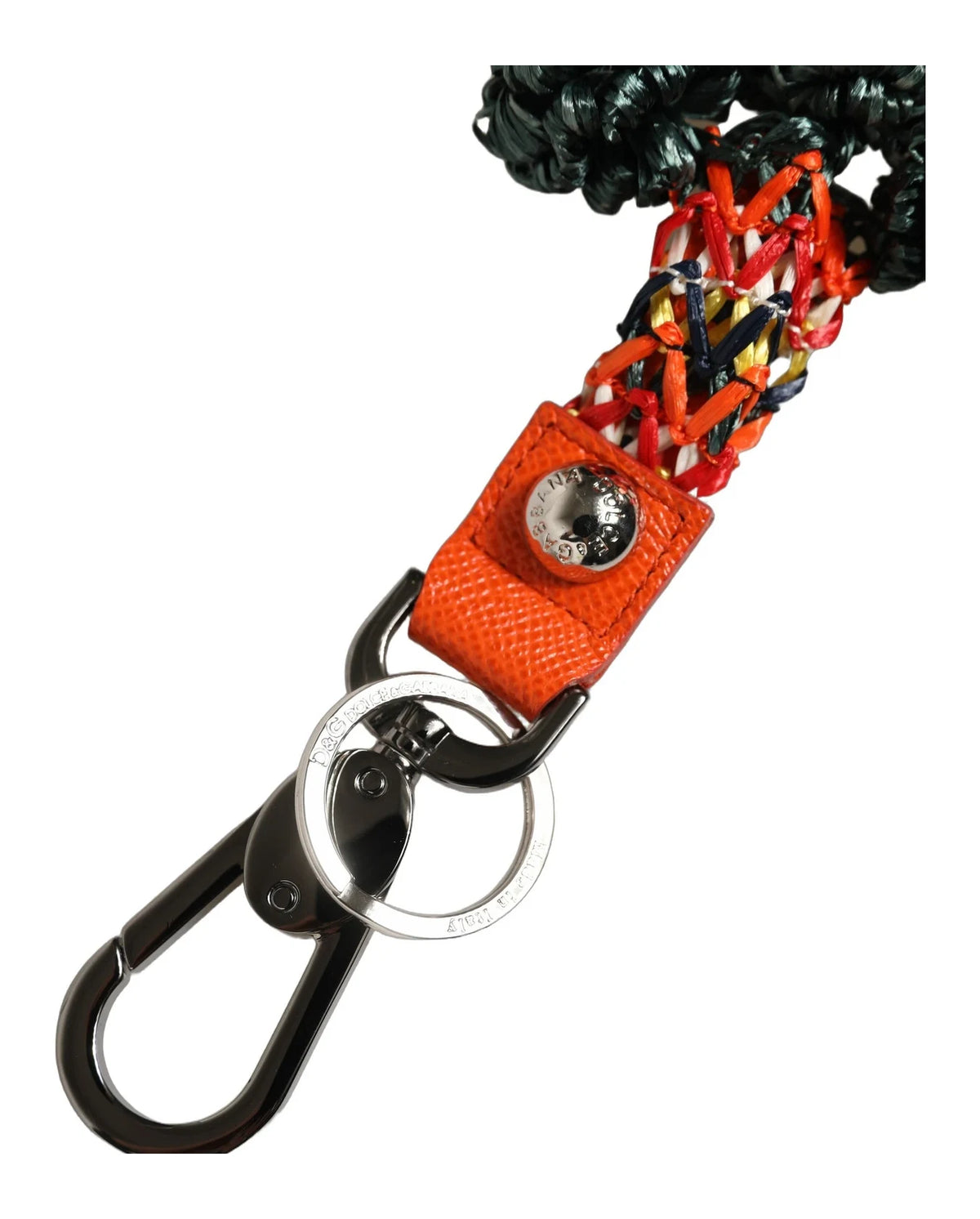 Dolce & Gabbana Keychain in multicolor, Raffia — view 3