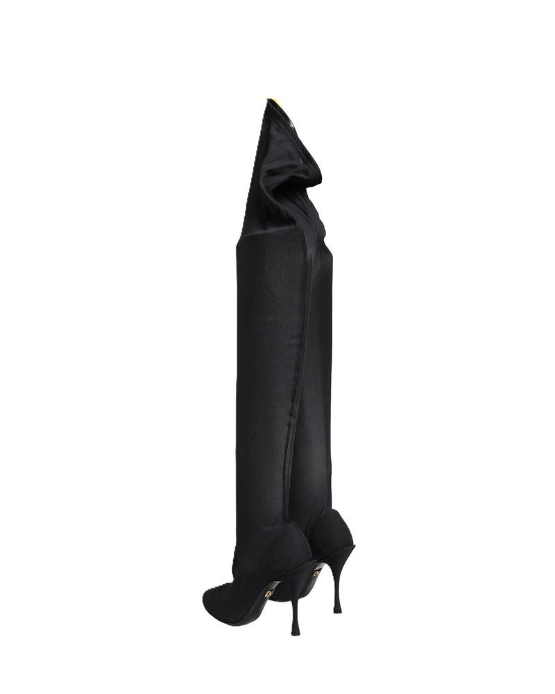 Dolce & Gabbana Knee High Boots in black, Elastane — view 4
