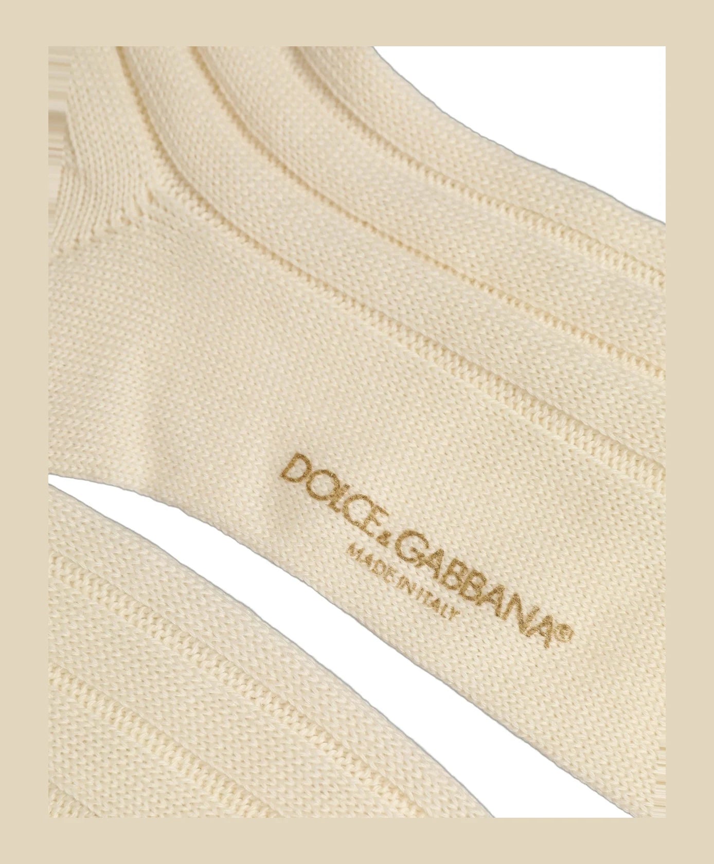 Dolce & Gabbana Accessory Beige Wool Knee Sock