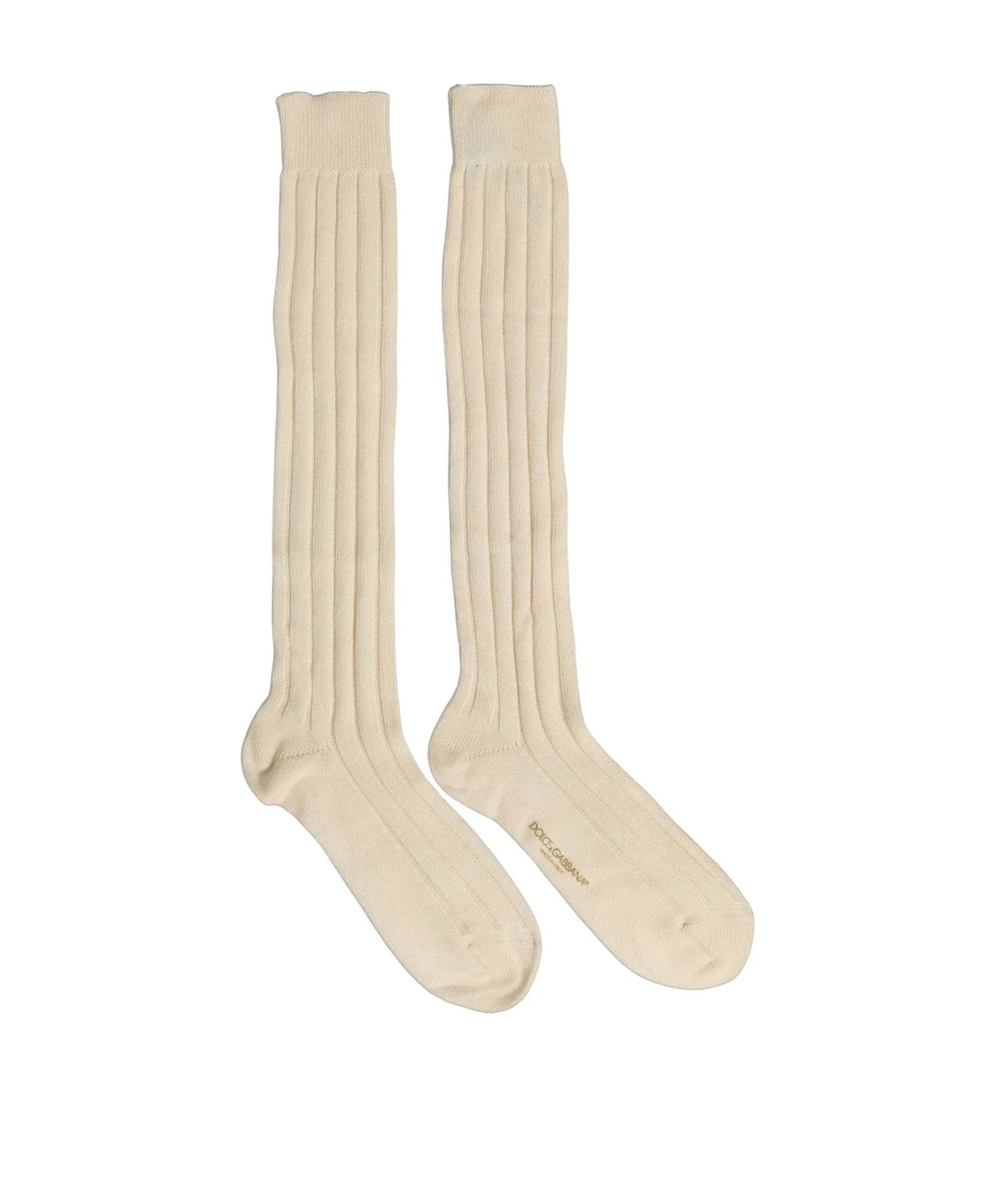 Dolce & Gabbana Knee Sock in beige, Wool — view 3
