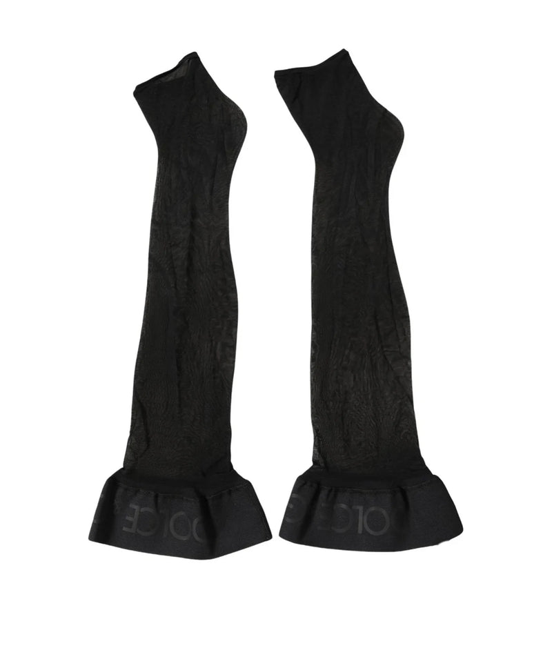 Dolce & Gabbana Knee Sock in black, Nylon — view 3