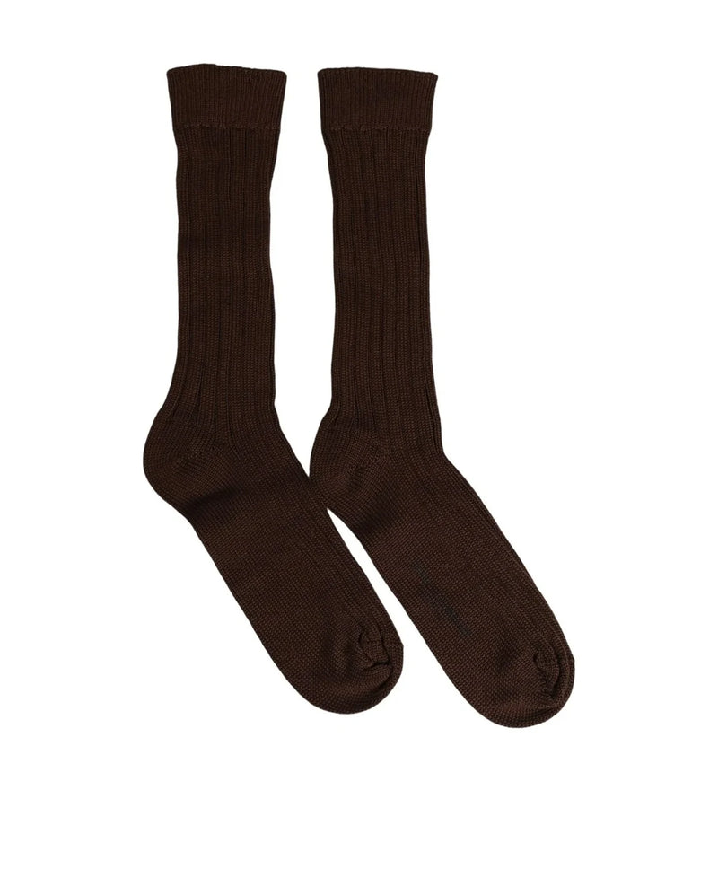 Dolce & Gabbana Knee Sock in brown, Nylon — view 2