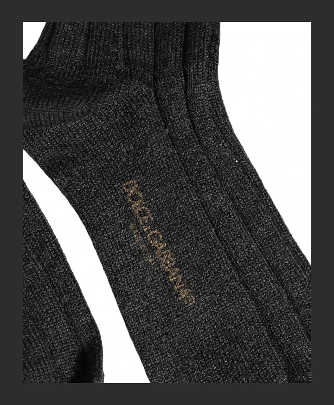 Dolce & Gabbana Knee Sock in gray, Wool