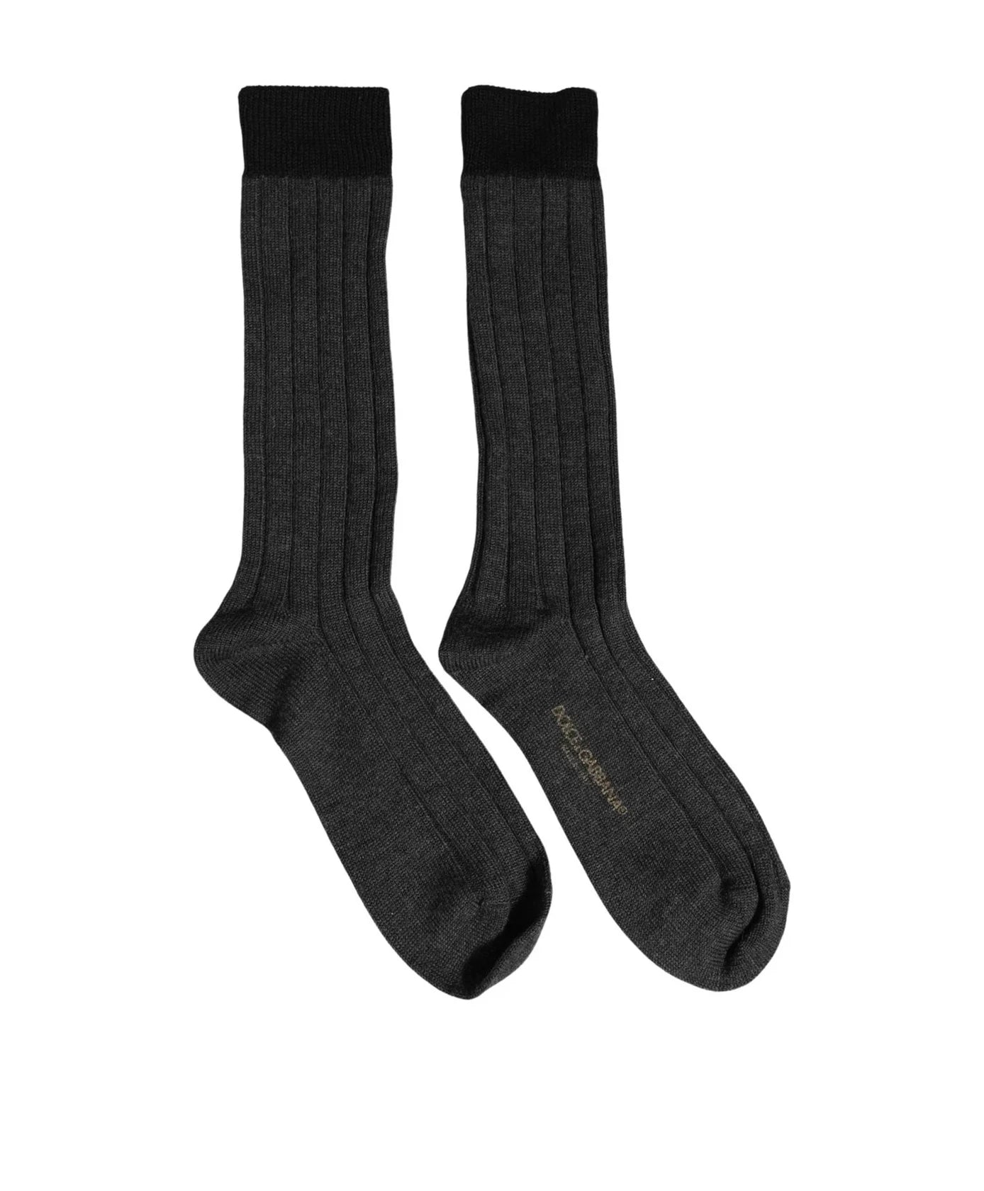 Dolce & Gabbana Knee Sock in gray, Wool — view 6