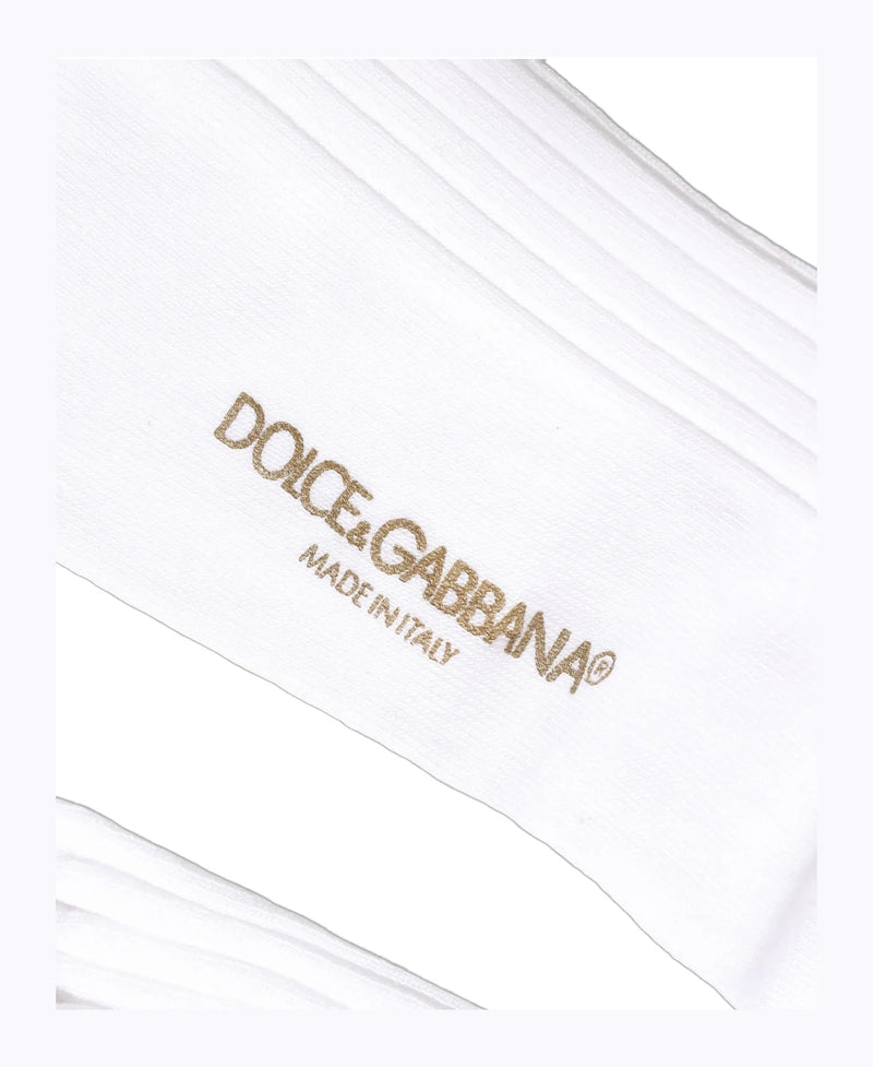Dolce & Gabbana Knee Sock in white