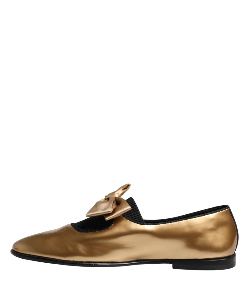 Dolce & Gabbana Loafers in gold, Leather — view 6