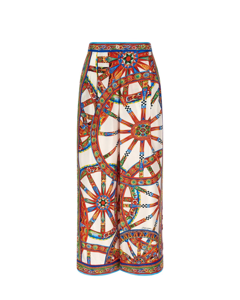 Dolce & Gabbana Palazzo Pant in multicolor, Silk