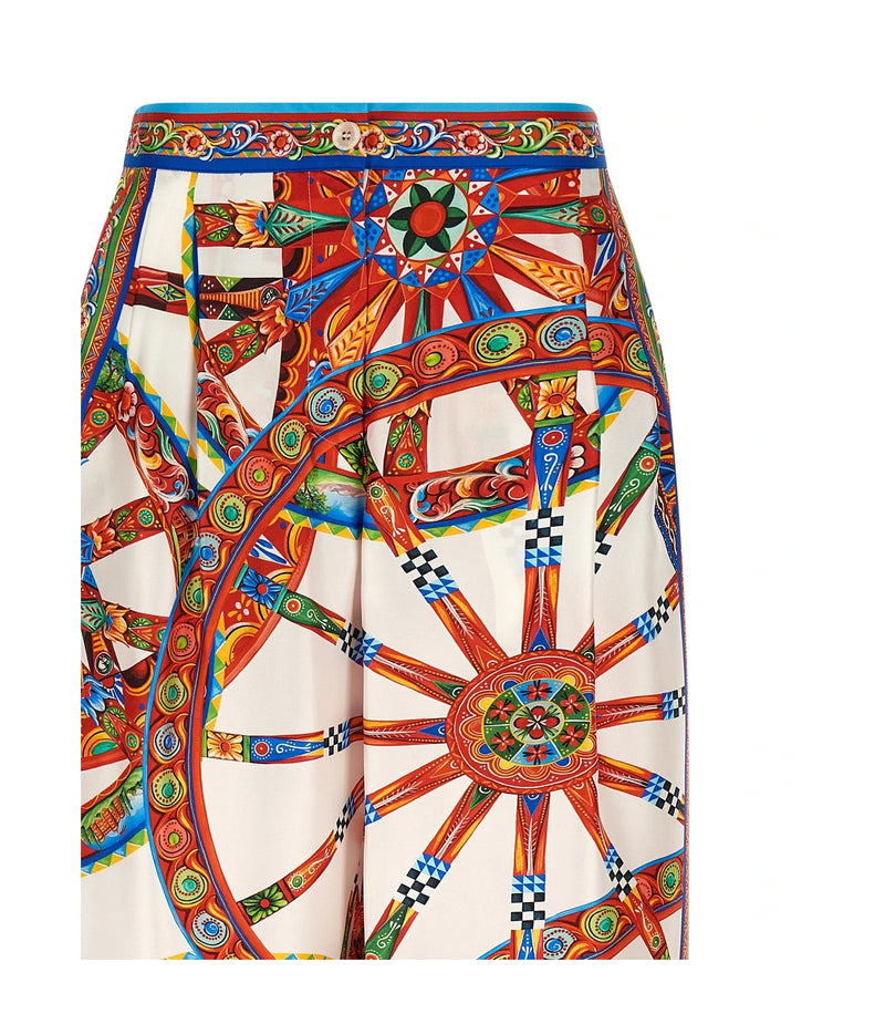 Dolce & Gabbana Palazzo Pant in multicolor, Silk — view 3