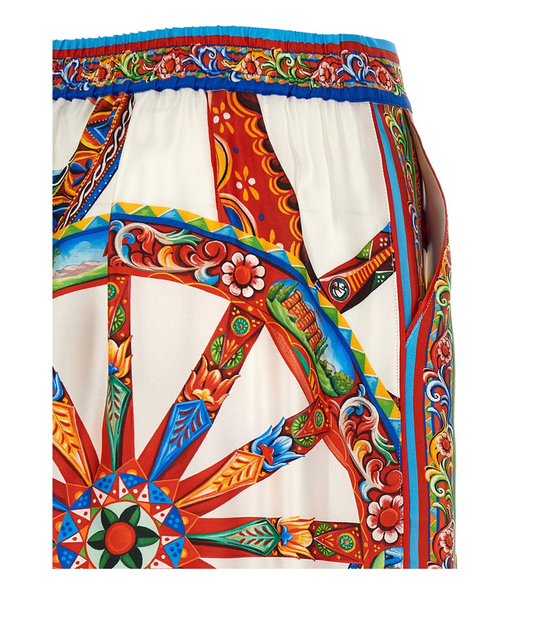 Dolce & Gabbana Palazzo Pant in multicolor, Silk — view 4