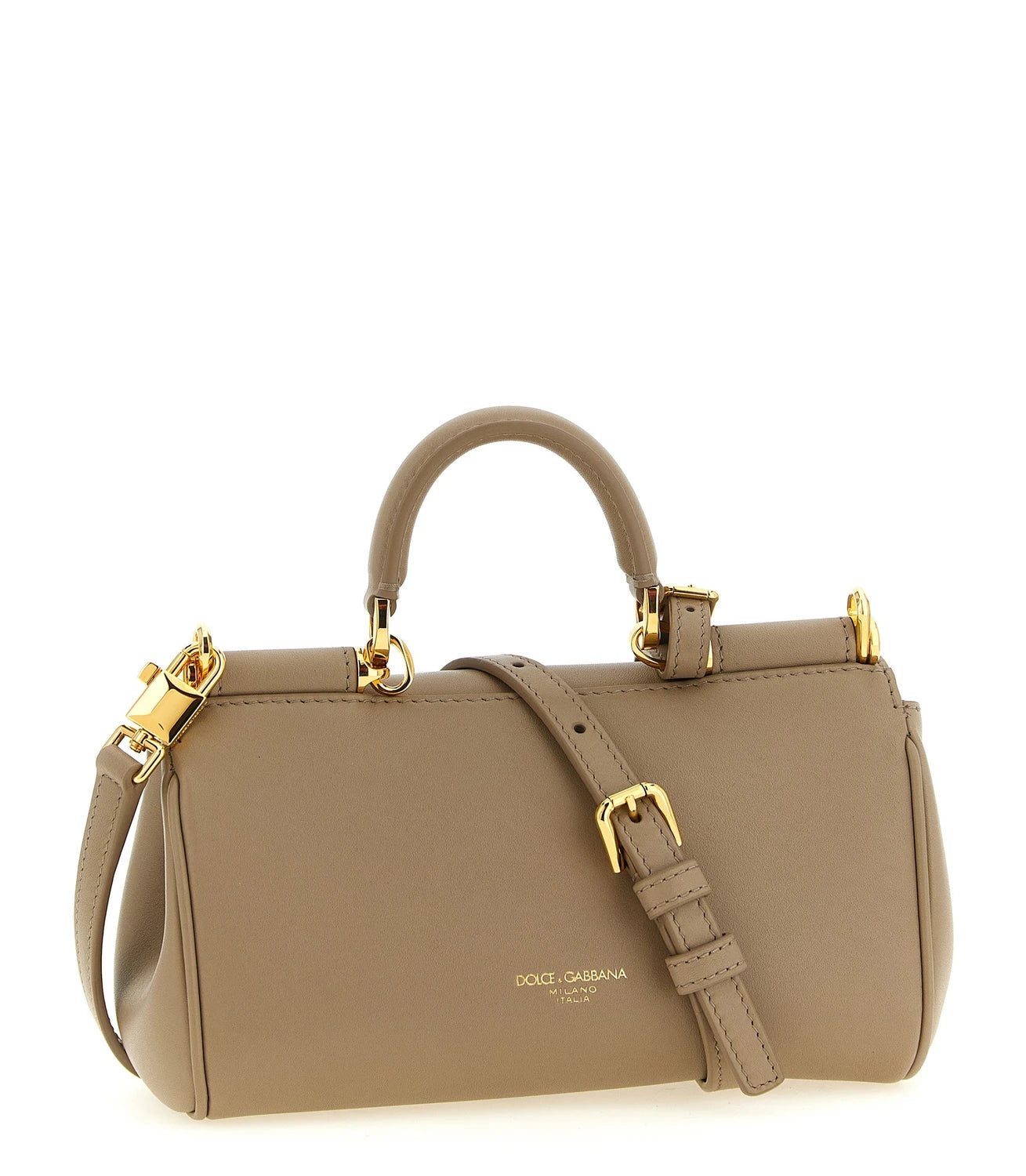 Dolce & Gabbana Satchel Bag in beige, Calf Leather — view 2