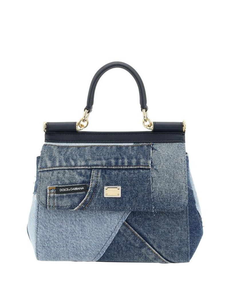 Dolce & Gabbana Satchel Bag in blue, Cotton